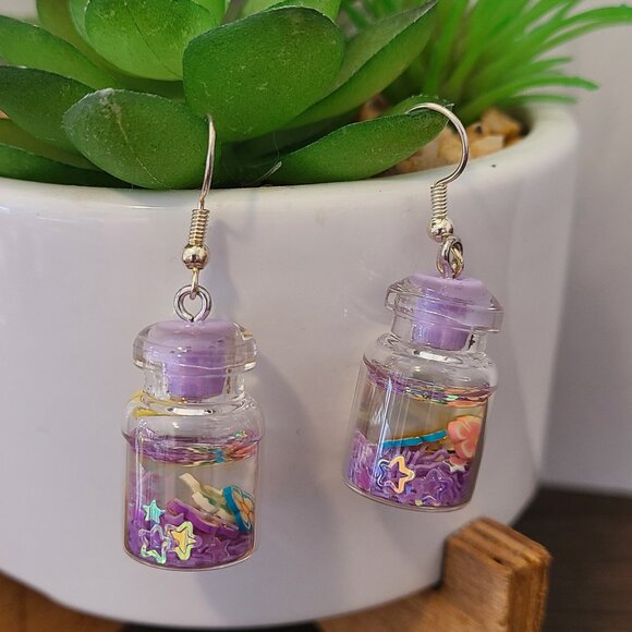 Handcrafted Beach in a Bottle Purple Tone NEW Summer Outdoors Casual Lightweight - Picture 3 of 6